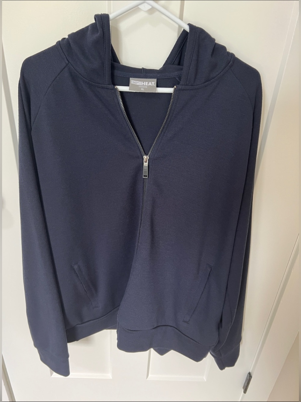 32 Degrees Heat Men’s XL Navy Blue Full Zip Hoodie Zip Pockets EUC